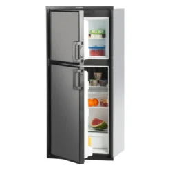 Dometic RV® - Americana 2™ DM2672 6 Cu Ft Gray AC/DC Built-In Double Door RV Refrigerator & Freezer With Fan