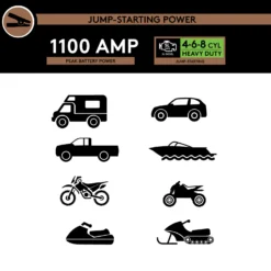 Duracell® - Powerpack Pro™ 12 V Portable Jump Starter With Air Compressor And Power Inverter -Magma Store dr300pwr 9