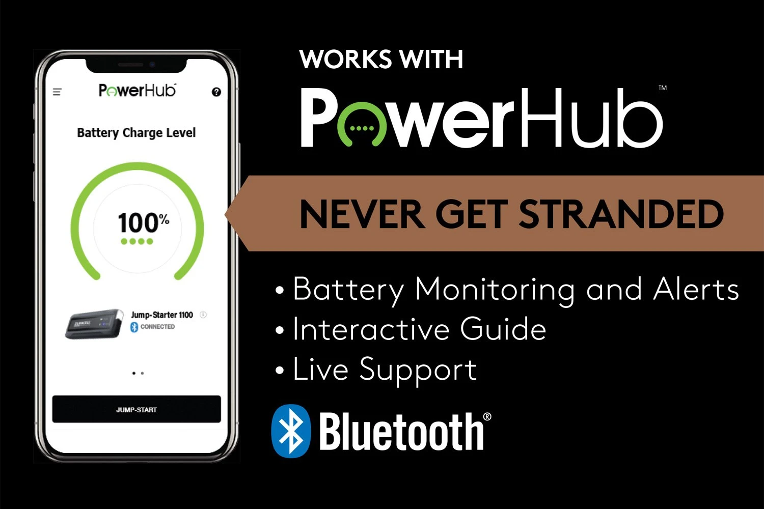 Duracell® - 12 V Compact Lithium Emergency Jump Starter With Bluetooth 10 Duracell® - 12 V Compact Lithium Emergency Jump Starter With Bluetooth - Image 10