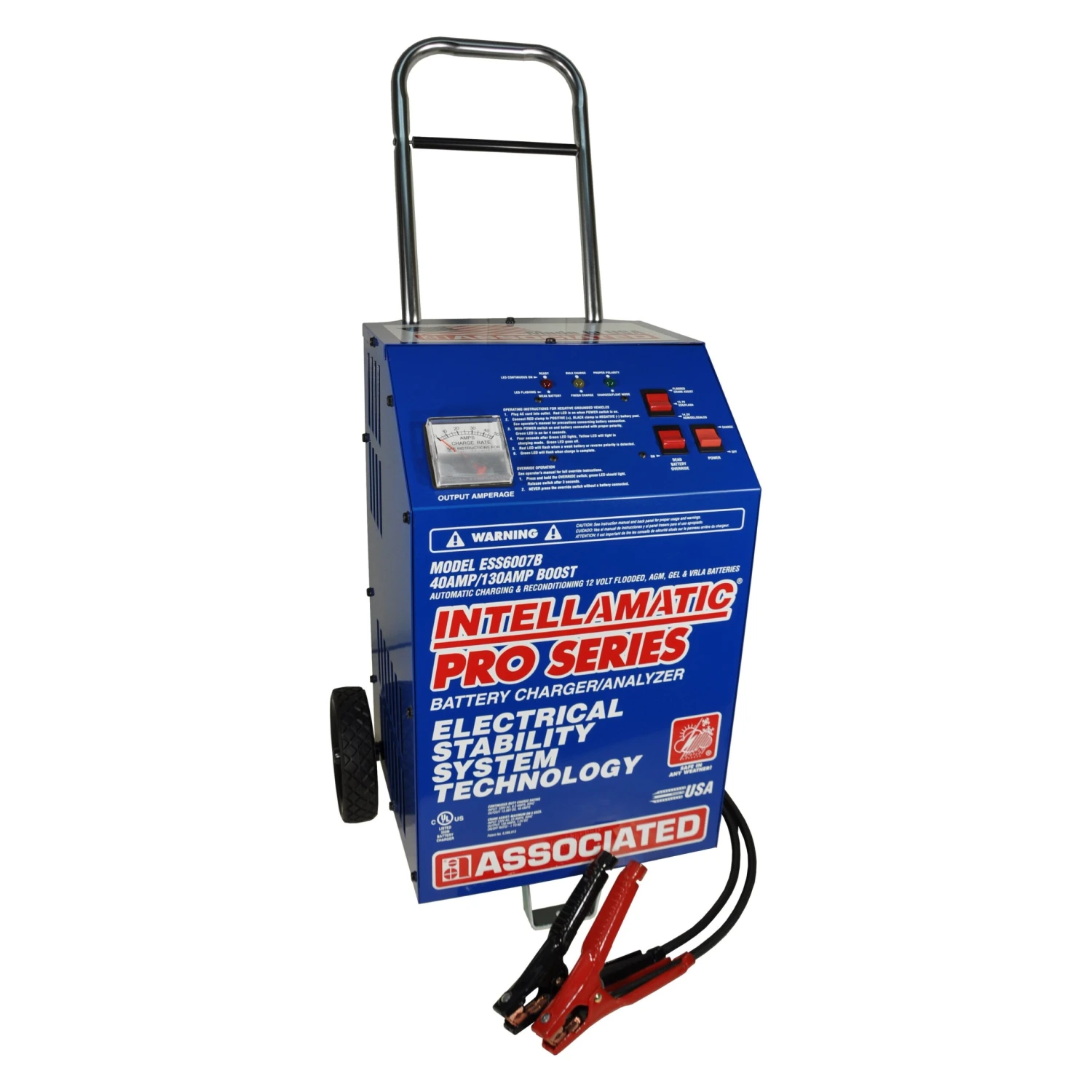 Associated Equipment® ESS6007B - ESS™ 12v 45 Charging Amps Wheeled Battery Charger And Power Supply 1 Associated Equipment® ESS6007B - ESS™ 12v 45 Charging Amps Wheeled Battery Charger And Power Supply
