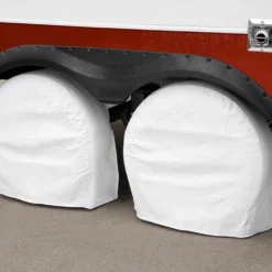 Eevelle® EXWC2426 - Expedition™ Single Axle RV Wheel Covers (White, 24"-26"Dia)