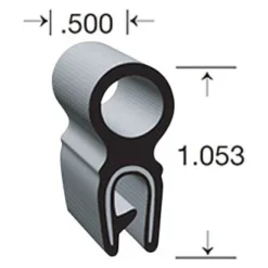 Clean Seal® - 50' Black EPDM Sponge Rubber Door/Window Single Bulb Seal -Magma Store g7011 t 50 2