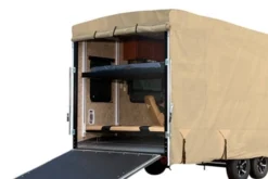 Eevelle® GLRVTH1618T - Goldline™ Toy Hauler Trailer Cover (Tan, Up To 18') -Magma Store goldline toy hauler trailer cover tan 3 17