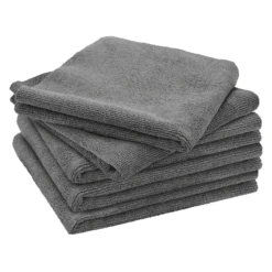Rixxu™ GRYMICROTWL-5 - Microfiber Gray All Purpose Towels, 5 Pieces