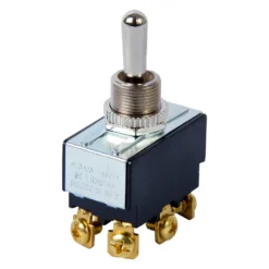 Gardner BenderĀ® - Single DPDT On/Off/On Chrome Toggle Switch