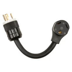 TRC® - 12" Dogbone Power Adapter With Standard Grip (30A Locking Male X 30A Straight Female)