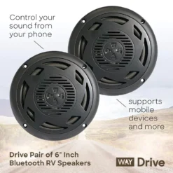Way Interglobal® - Drive™ 6" Bluetooth RV/Marine Speaker -Magma Store m600bt 4