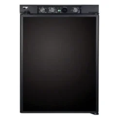 Norcold® N306.3L - N Series 2.7 Cu Ft Black Left Hand AC/DC/LP Gas Built-In Compact Single Door RV Refrigerator & Freezer