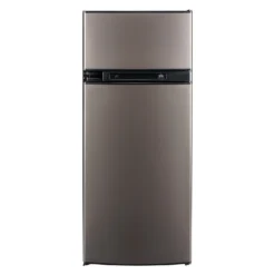 Norcold® N4150AGR - N Series 5.3 Cu Ft Charcoal Gray Right Hand AC/DC/LP Gas Built-In Compact Double Door RV Refrigerator & Freezer