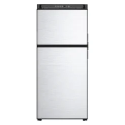 Norcold® N8DCSSL - Polar™ 8 Cu Ft Stainless Steel Left Hand AC/DC Built-In Double Door RV Refrigerator & Freezer