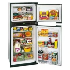 Norcold® - Polar™ 8 Cu Ft Black AC/DC/LP Gas Built-In Double Door RV Refrigerator & Freezer -Magma Store na8lxr