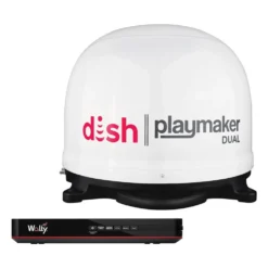 Winegard® PL8000R - Playmaker Dual ™ White Portable 2 Receivers Satellite TV Antenna