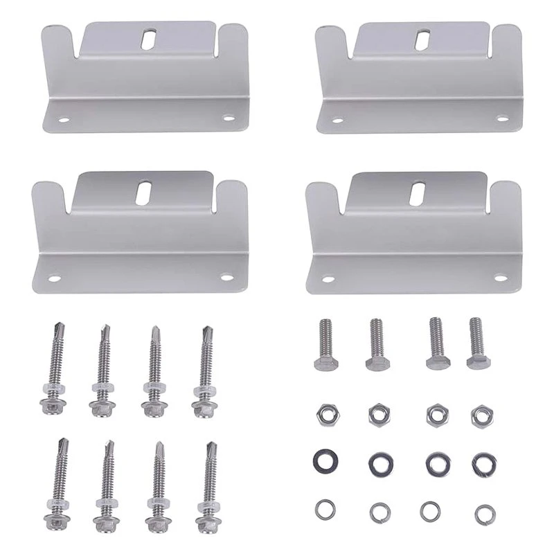 AIMS Power® - 4-Pc Solar Panel Z Bracket Mounting Kit 1 AIMS Power® - 4-Pc Solar Panel Z Bracket Mounting Kit
