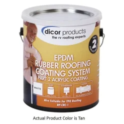 Dicor® RPCRCT1 - 128 Oz. Acrylic EPDM Rubber Tan Roof Coating