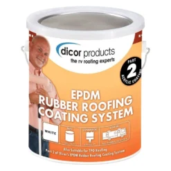 Dicor® RPSELRC1 - Signature Extended Life™ 128 Oz. Silicone EPDM Rubber/TPO White Roof Coating