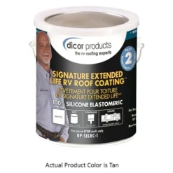 Dicor® RPSELRCT1 - Signature Extended Life™ 128 Oz. Silicone EPDM Rubber/TPO Tan Roof Coating