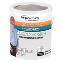 Dicor® RPCRC1 - 128 Oz. Acrylic EPDM Rubber White Roof Coating
