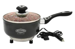 RoadPro® - 12 V Non-Stick Surface Portable Saucepan -Magma Store rpsp225ns 7