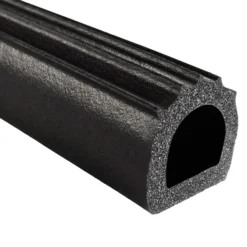 Fairchild® - 50' Black EPDM Sponge Rubber D-Seal With PSA Tape & Ribs -Magma Store rs1019 50