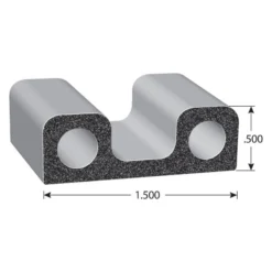 Fairchild® - 50' Black EPDM Sponge Rubber Double Bulb Seal With PSA Tape 5 Fairchild® - 50' Black EPDM Sponge Rubber Double Bulb Seal With PSA Tape -Magma Store rs1037 50 2