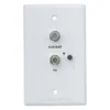 Winegard® - White Single TV & Satellite Wall Plate