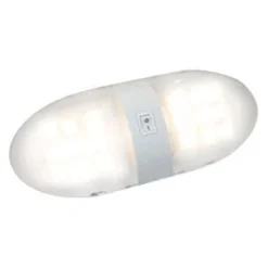 Optronics® - RVILL34 Series Oblong 920 Lm Surface Mount LED Double Bulbs Overhead Light With Switch (10.3"L X 4.2"W X 1.8"D)