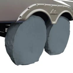 Budge® - Premier™ Single Axle RV Wheel Covers (Gray, 29"-31.75"Dia)