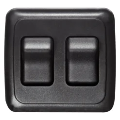 RV Designer® S523 - Double SPST On/Off Black Lighting Switch
