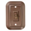 RV Designer® - Single SPST On/Off Labled Brown Lighting Switch