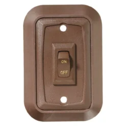 RV Designer® - Single SPST On/Off Labled Brown Lighting Switch