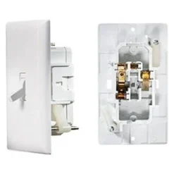 RV Designer® - AC Self Contained™ Single SPST On/Off White Wall Lighting Switch