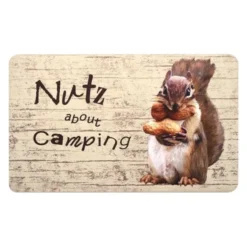 Kittrich® STRB-14729-20 - "Nutz About Camping" 18" X 30" Rubber Designer Comfort Kitchen Mat