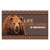 Kittrich® STRB-14732-12 - "Life Without Camping Is Unbearable #1" 18" X 30" Rubber Door Mat