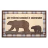 Kittrich® STRB-14855-20 - "Life Without Camping Is Unbearable #2" 18" X 30" Rubber Door Mat