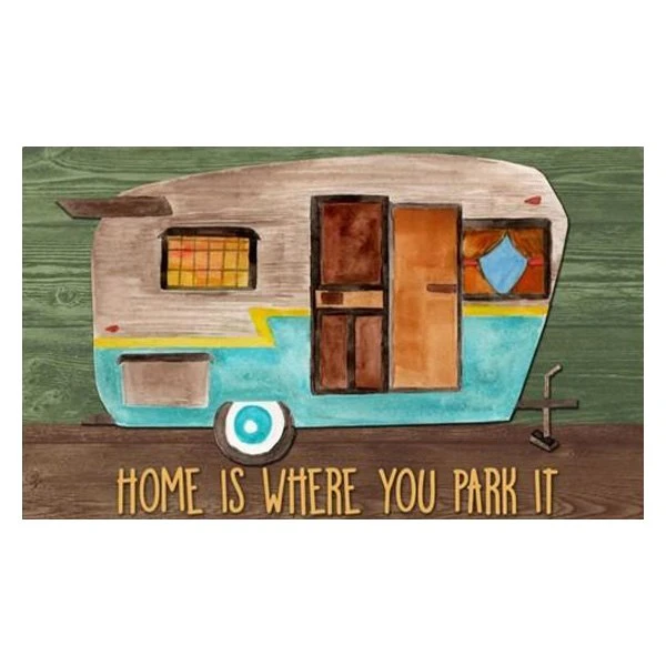 Kittrich® STRB-15821-10 - "Home Is Where You Park It" 18" X 30" Rubber Door Mat 1 Kittrich® STRB-15821-10 - "Home Is Where You Park It" 18" X 30" Rubber Door Mat