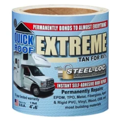 Cofair Products® T-UBE406 - Quick Roof Extreme™ Multi-Purpose Tan Roll Tape (4"W X 6'L)