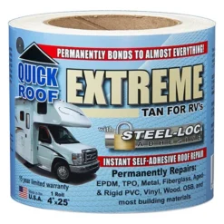 Cofair Products® T-UBE425 - Quick Roof Extreme™ Multi-Purpose Tan Roll Tape (4"W X 25'L)