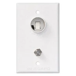 Winegard® TG-7341 - TG Series White Single TV Wall Plate