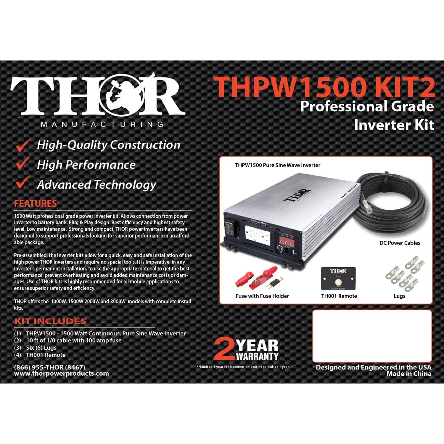 Thor® - 1500W Pure Sine Wave Inverter Kit 3 Thor® - 1500W Pure Sine Wave Inverter Kit - Image 3