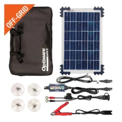 OptiMate® TM522-D1TK - Solar DUO™ 12 V/12.8 V Smart Sun Powered Charger And Maintainer Travel Kit With 10 W Solar Panel