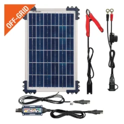 OptiMate® - DUO™ 12 V/12.8 V 6-Step Sealed Battery Saving Charger And Maintainer With 40 W Solar Panel