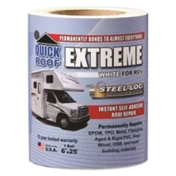 Cofair Products® UBE625 - Quick Roof Extreme™ Multi-Purpose White Roll Tape (6"W X 25'L)