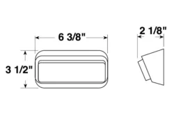 Peterson® - Rectangular Clear Lens Incandescent Porch/Utility Light -Magma Store v384 2