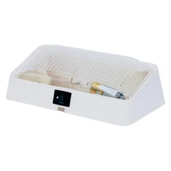 Peterson® - Rectangular Clear Lens Colonial White Incandescent Porch/Utility Light With Switch