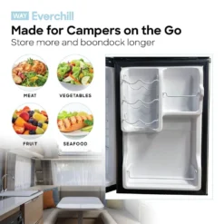 Way Interglobal® - Everchill™ 4.5 Cu Ft 2 Doors RV Refrigerator -Magma Store wd 127fdc lhh 11