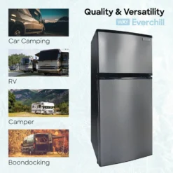 Way Interglobal® - Everchill™ 4.5 Cu Ft 2 Doors RV Refrigerator -Magma Store wd 127fdc lhh 12